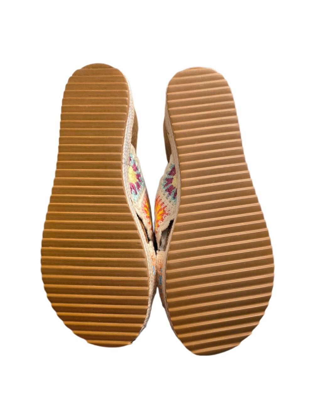 Coutgo Crochet Platform Wedge Espadrille Sandals Size 7.5 NEW!! - Picture 4 of 8